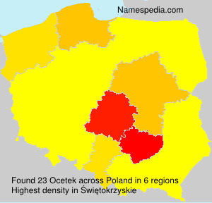Surname Ocetek in Poland Surname Ocetek in Poland