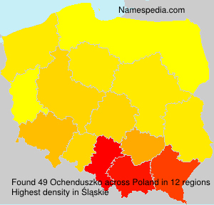 Surname Ochenduszko in Poland Surname Ochenduszko in Poland