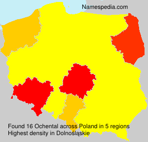 Surname Ochental in Poland Surname Ochental in Poland