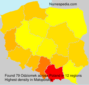 Surname Odziomek in Poland Surname Odziomek in Poland