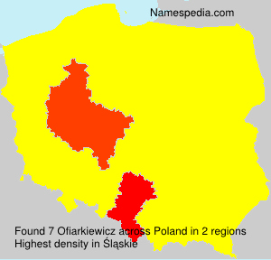 Surname Ofiarkiewicz in Poland Surname Ofiarkiewicz in Poland