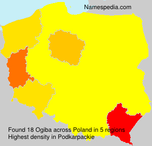 Surname Ogiba in Poland