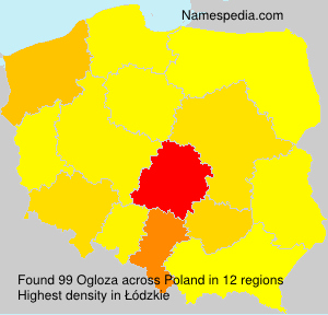 Surname Ogloza in Poland Surname Ogloza in Poland