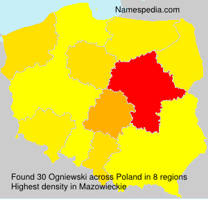 Surname Ogniewski in Poland Surname Ogniewski in Poland