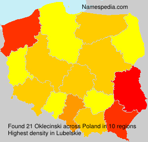Surname Oklecinski in Poland Surname Oklecinski in Poland