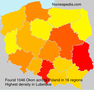 Surname Okon in Poland Surname Okon in Poland