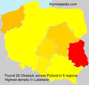 Surname Oksiejuk in Poland Surname Oksiejuk in Poland