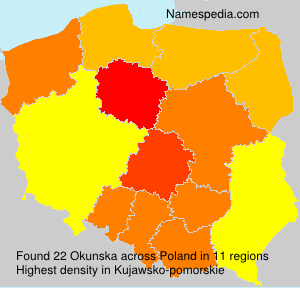 Surname Okunska in Poland Surname Okunska in Poland