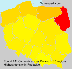 Surname Olchowik in Poland Surname Olchowik in Poland