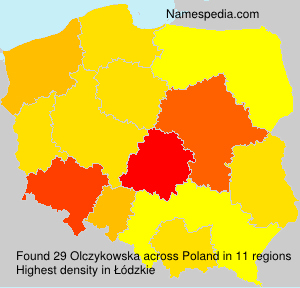 Surname Olczykowska in Poland Surname Olczykowska in Poland