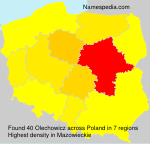 Surname Olechowicz in Poland Surname Olechowicz in Poland