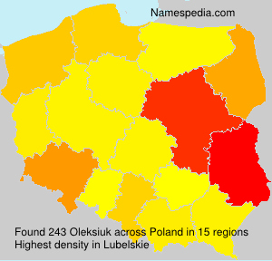Surname Oleksiuk in Poland Surname Oleksiuk in Poland