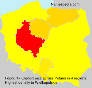 Surname Olendrowicz in Poland Surname Olendrowicz in Poland