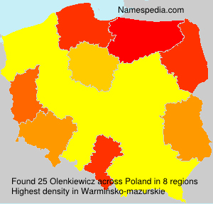 Surname Olenkiewicz in Poland Surname Olenkiewicz in Poland