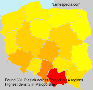 Surname Olesiak in Poland