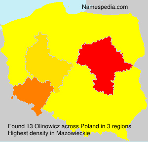 Surname Olinowicz in Poland Surname Olinowicz in Poland