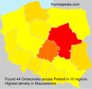 Surname Omiecinska in Poland