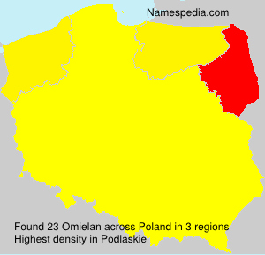 Surname Omielan in Poland Surname Omielan in Poland