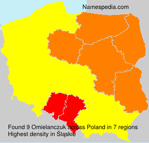 Surname Omielanczuk in Poland Surname Omielanczuk in Poland