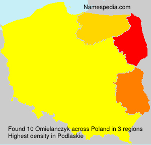 Surname Omielanczyk in Poland Surname Omielanczyk in Poland