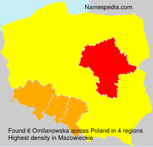 Surname Omilanowska in Poland Surname Omilanowska in Poland