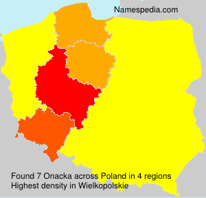 Surname Onacka in Poland Surname Onacka in Poland