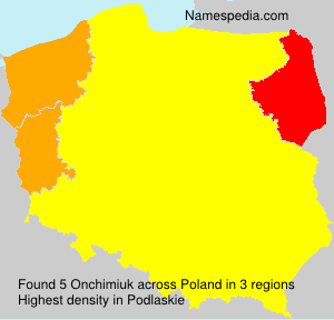 Surname Onchimiuk in Poland Surname Onchimiuk in Poland