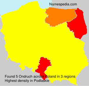 Surname Ondruch in Poland Surname Ondruch in Poland