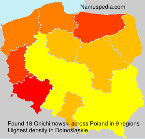 Surname Onichimowski in Poland Surname Onichimowski in Poland