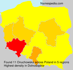 Surname Onuchowska in Poland Surname Onuchowska in Poland