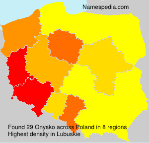 Surname Onysko in Poland Surname Onysko in Poland