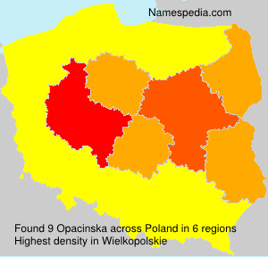 Surname Opacinska in Poland Surname Opacinska in Poland
