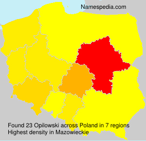 Surname Opilowski in Poland Surname Opilowski in Poland