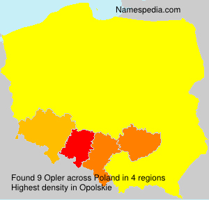 Surname Opler in Poland Surname Opler in Poland