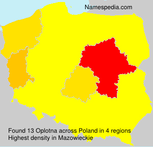 Surname Oplotna in Poland Surname Oplotna in Poland