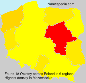 Surname Oplotny in Poland Surname Oplotny in Poland
