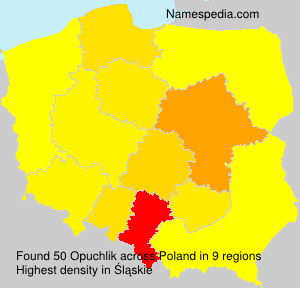Surname Opuchlik in Poland Surname Opuchlik in Poland