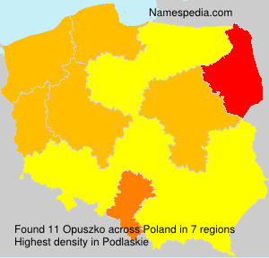 Surname Opuszko in Poland Surname Opuszko in Poland