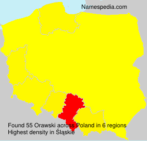 Surname Orawski in Poland Surname Orawski in Poland