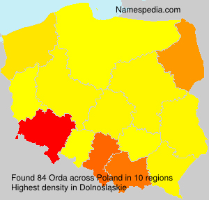 Surname Orda in Poland Surname Orda in Poland