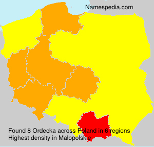 Surname Ordecka in Poland Surname Ordecka in Poland