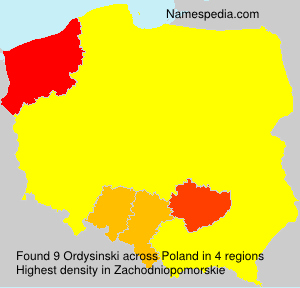 Surname Ordysinski in Poland Surname Ordysinski in Poland