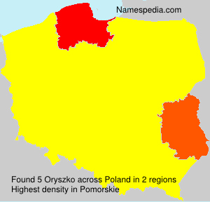 Surname Oryszko in Poland