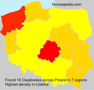 Surname Osadowska in Poland Surname Osadowska in Poland