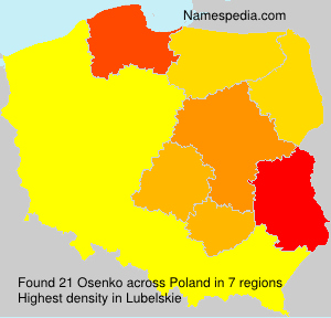Surname Osenko in Poland Surname Osenko in Poland