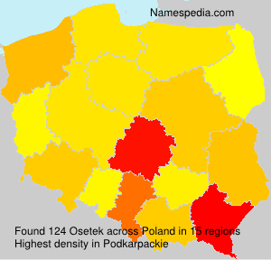 Surname Osetek in Poland Surname Osetek in Poland