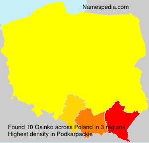 Surname Osinko in Poland Surname Osinko in Poland