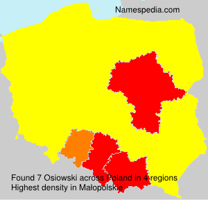 Surname Osiowski in Poland Surname Osiowski in Poland