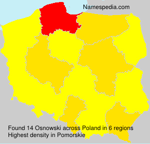 Surname Osnowski in Poland Surname Osnowski in Poland