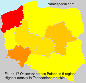 Surname Ossowicz in Poland Surname Ossowicz in Poland